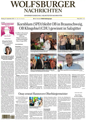 Cover of Wolfsburger Nachrichten (Wolfsburg-Gifhorn)