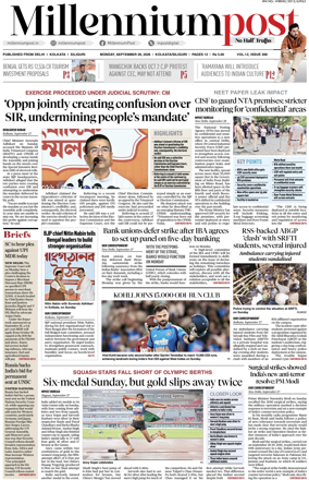 Cover of Millennium Post (Kolkata)