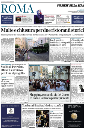 Cover of Corriere della Sera (Roma)