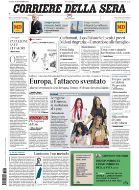 Cover of Corriere della Sera