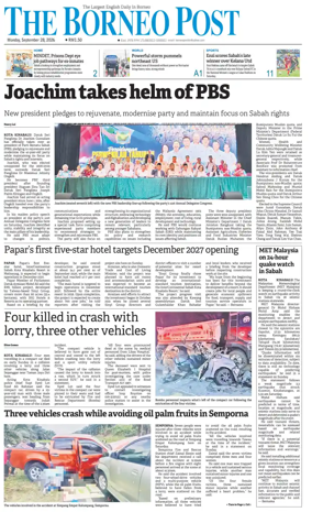 Cover of The Borneo Post (Sabah)