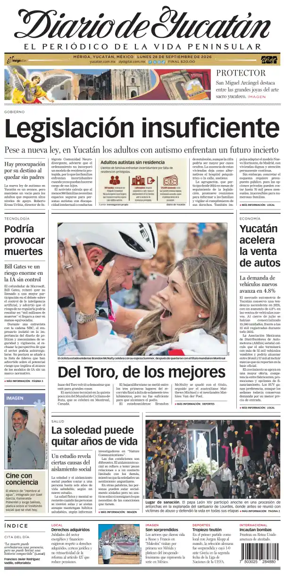 Cover of Diario de Yucatan