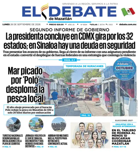 Cover of El Debate de Mazatlan
