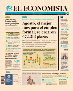 Cover of El Economista (Mexico)