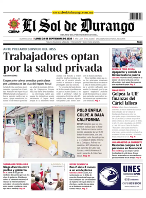 Cover of El Sol de Durango