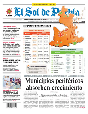 Cover of El Sol de Puebla