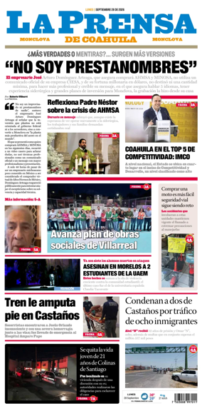 Cover of La Prensa de Coahuila
