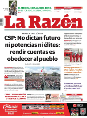 Cover of La Razon de Mexico