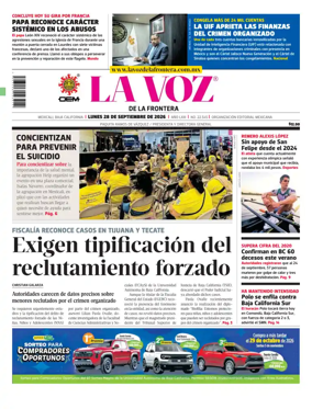 Cover of La Voz de la Frontera