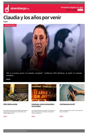 Cover of Sin Embargo Opinion
