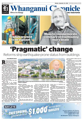 Cover of Whanganui Chronicle