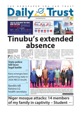 Cover of Daily Trust