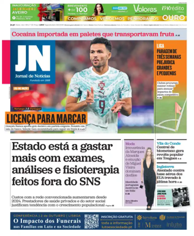 Cover of Jornal de Noticias