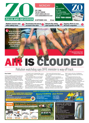 Cover of Zululand Observer - Monday