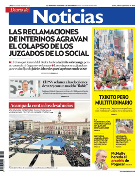 Cover of Diario de Noticias (Spain)