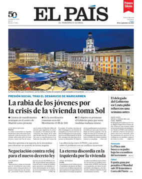 Cover of EL PAIS primera edicion