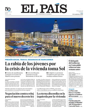Cover of El Pais (Galicia)