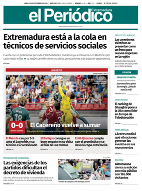 Cover of El Periodico Extremadura