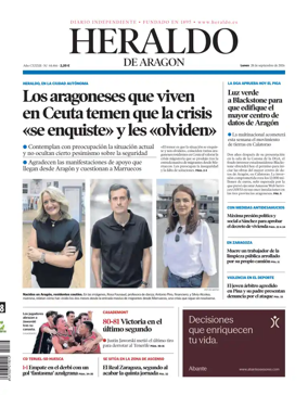 Cover of Heraldo de Aragon