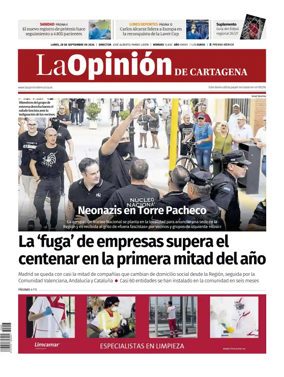 Cover of La Opinion de Murcia (Cartagena)