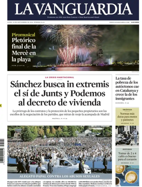Cover of La Vanguardia (1st Edition)
