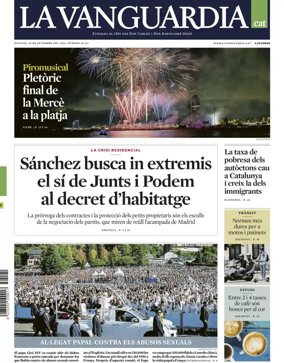 Cover of La Vanguardia (Catalonia - 1st edition)