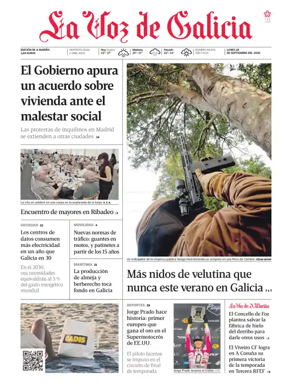 Cover of La Voz de Galicia (Viveiro)