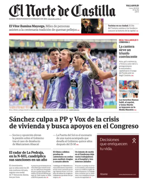 Cover of Norte de Castilla (Valladolid)