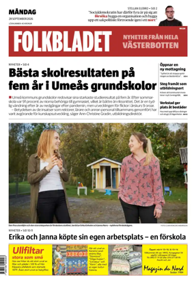 Cover of Folkbladet Vasterbotten