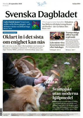 Cover of Svenska Dagbladet