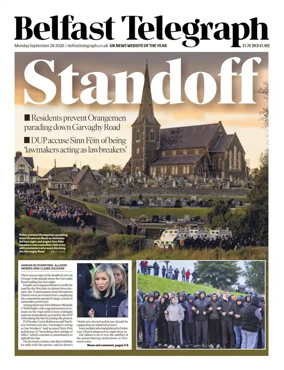 Cover of Belfast Telegraph