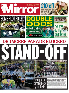 Cover of Daily Mirror (Northern Ireland)