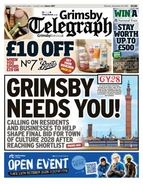 Cover of Grimsby Telegraph