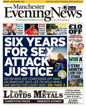 Cover of Manchester Evening News