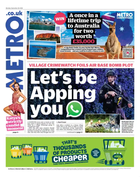 Cover of Metro (UK)