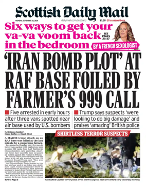 Cover of Scottish Daily Mail