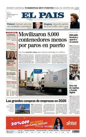 Cover of El Pais (Uruguay)