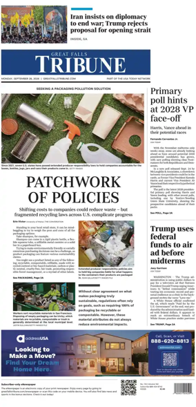 Cover of Great Falls Tribune