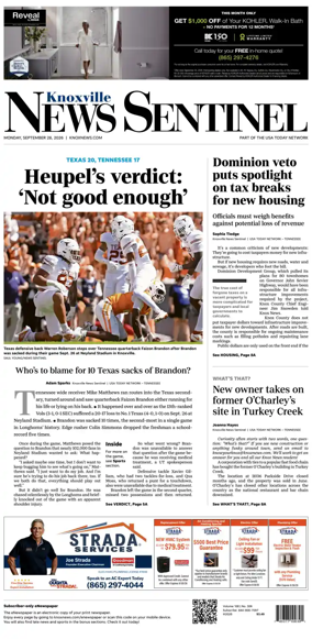 Cover of Knoxville News Sentinel