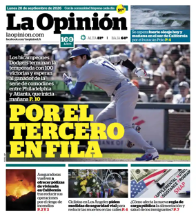 Cover of La Opinion