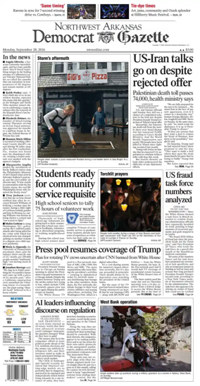 Cover of Northwest Arkansas Democrat-Gazette