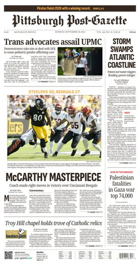 Cover of Pittsburgh Post-Gazette