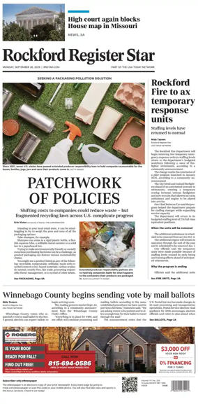 Cover of Rockford Register Star
