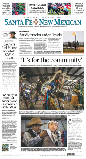 Cover of Santa Fe New Mexican