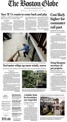 Cover of The Boston Globe