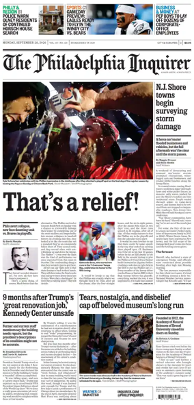 Cover of The Philadelphia Inquirer (South Jersey edition)