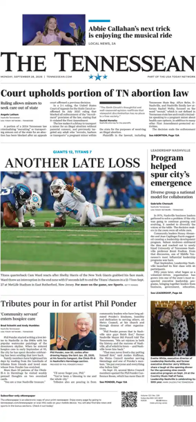 Cover of The Tennessean