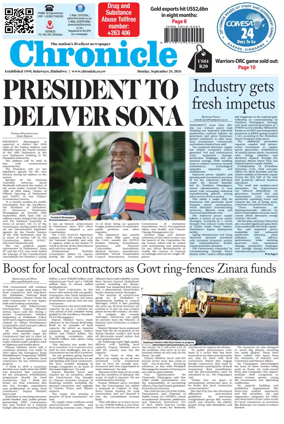 Cover of Chronicle (Zimbabwe)