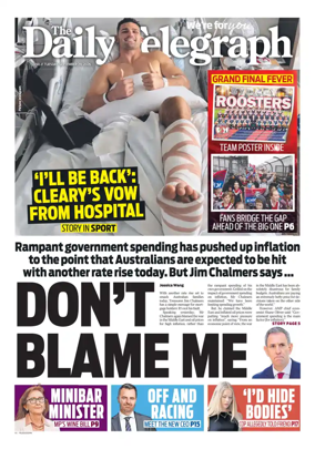 Cover of The Daily Telegraph (Sydney)