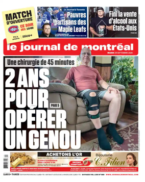 Cover of Le Journal de Montreal